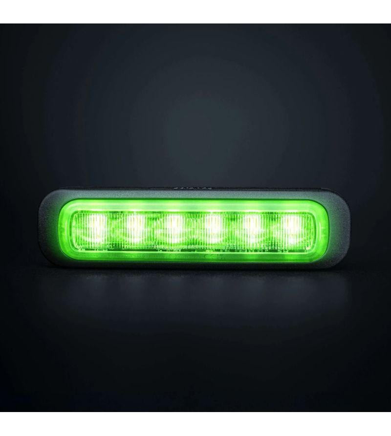 Flitser - Strands - Dark Knight - 6 LED - 5.1" - 12.9cm - Smoke - 21 flitspatronen - Groen - R65 - 12V-30V Flitser - Strands - Dark Knight - 6 LED - 5.1" - 12.9cm - Smoke - 21 flitspatronen - Groen - R65 - 12V-30V