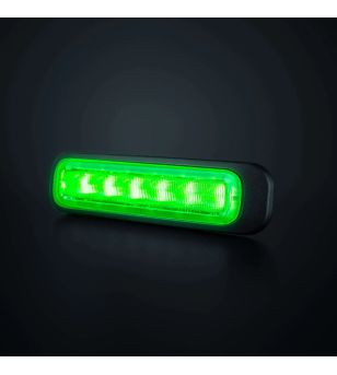 Flitser - Strands - Dark Knight - 6 LED - 5.1" - 12.9cm - Smoke - 21 flitspatronen - Groen - R65 - 12V-30V