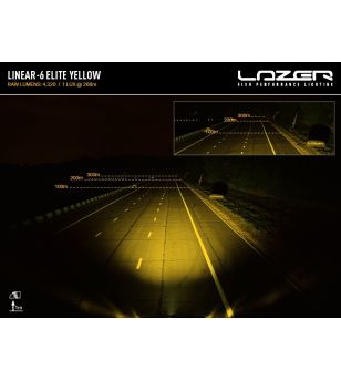 LED Light bar - Lazer - Linear 6 - Elite - 9.1" - 23.2cm - Yellow - Driving