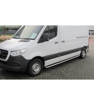 Sidorör - Equinox - Borstat rostfritt stål - Set - Mercedes - Sprinter - L3/L4/WB 4325 - RWD - 2018+