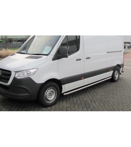 Sidebars - Equinox - Geborsteld RVS - Set - Mercedes - Sprinter - L3/L4/WB 4325 - RWD - 2018+