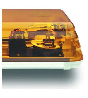 Lichtwarnbalken - Ecco - 60 Evolution - Weiß Mitte - 70.9" - 180cm - Amber - Old School - Rotor - Amber - R65 - 24V