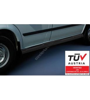 Sidebars - Steeler - Side Steps - With checker plate steps - Black - Set - Ford - Transit - L1/WB 2993 - 2006-2014