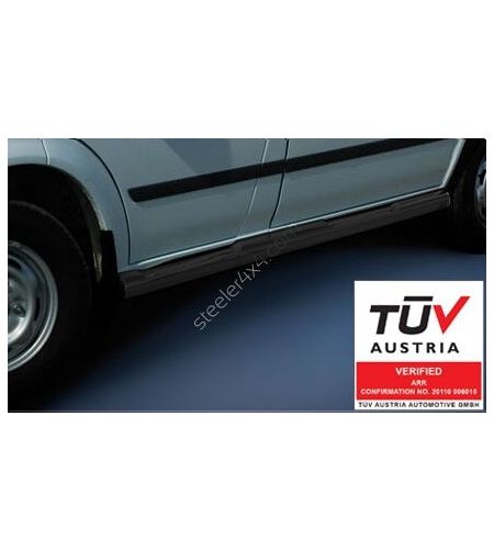 Sidebars - Steeler - Side Steps - With checker plate steps - Black - Set - Ford - Transit - L1/WB 2993 - 2006-2014