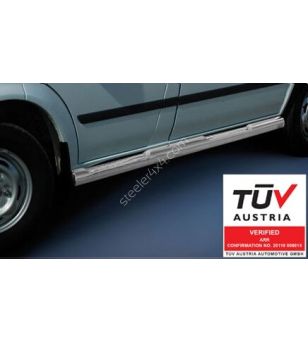 Seitenschutzbügel - Steeler - Side Steps - Mit Riffelblechstufen - Hochglänzender Edelstahl - Satz - Ford - Transit - L1/WB 2993