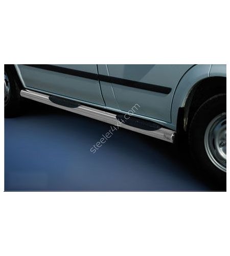 Sidebars - Steeler - Side Steps - Met plastic steps - Hoogglans RVS - Set - Ford - Transit - L1/WB 2993 - 2006-2014
