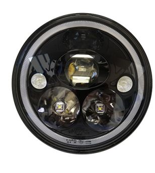 Scheinwerfer - VisionX - Vortex - 7" - 17.7cm - Chrom - Edelstahl/Chrom - Schwarz - Driving - Satz