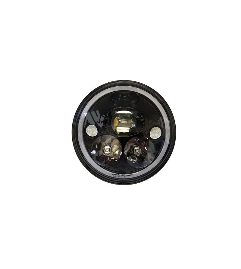 Headlight - VisionX - Vortex - 7" - 17.7cm - Chrome - stainless steel/chrome - Black - Driving - Set Headlight - VisionX - Vortex - 7" - 17.7cm - Chrome - stainless steel/chrome - Black - Driving - Set