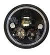 Koplamp - VisionX - Vortex - 7" - 17.7cm - Chrome - rvs/chrome - Black - Driving - Set