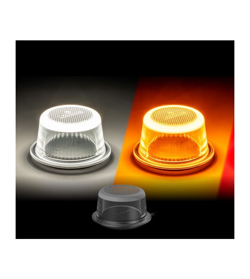 Begrenzungsleuchte - Ledson - Halo+ - Für Breite Stange - 2.8" - 7.2cm - LED - Smoke - Weiß/Amber - 12V-48V - Begrenzungsleuchte - Ledson - Halo+ - Für Breite Stange - 2.8" - 7.2cm - LED - Smoke - Weiß/Amber - 12V-48V -