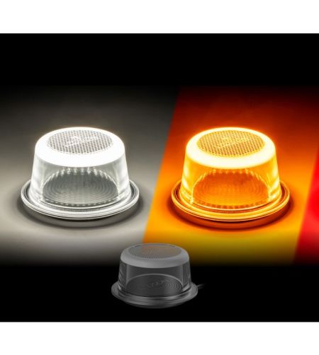 Markeringsljus - Ledson - Halo - För Gummiarmar - 2.8" - 7.2cm - LED - Klar - Vit - 12V-48V 