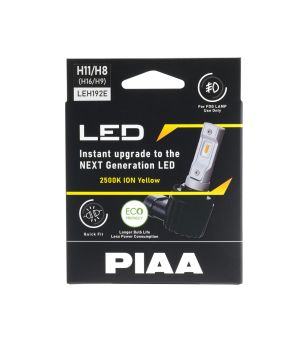 LED lamp - PIAA - Led-Scheinwerferbirnen - H8/H9/H11/H16 - Integrierter Controller - 2500K - 12V - Satz
