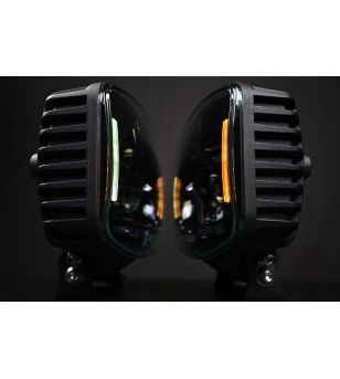 Driving light - Skyled - Jumbo Amber - 9.7" - 24.7cm - Smoke - Position light White/Amber - Driving
