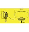 Extraljus - Skyled - Jumbo Draco - 9.5" - 24.2cm - Positionsljus Vit/Bärnsten - Driving