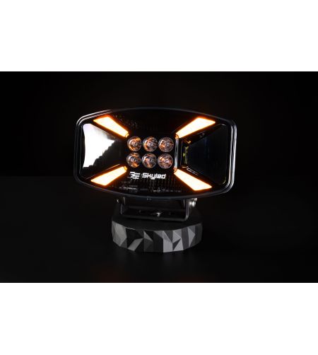Driving light - Skyled - Jumbo Stella Flash - 9.7" - 24.7cm - Smoke - Position light White/Amber - 1 flash pattern - Driving