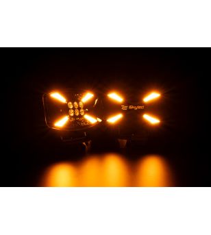 Driving light - Skyled - Jumbo Stella Flash - 9.7" - 24.7cm - Smoke - Position light White/Amber - 1 flash pattern - Driving