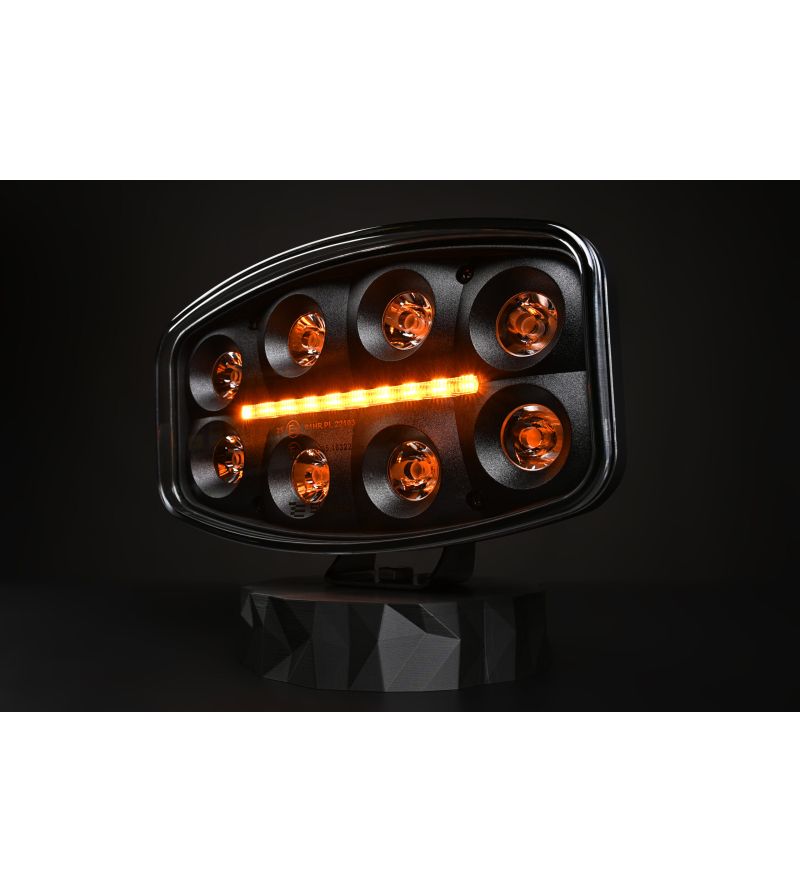 Driving light - Skyled - Jumbo Octan - Black - 9.6" - 24.5cm - Smoke - Position light White/Amber - Driving