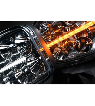 Verstraler - Skyled - Jumbo Octan - Chrome - 9.6" - 24.5cm - Positielicht Wit/Amber - Driving