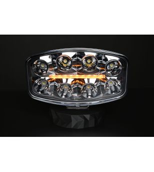 Driving light - Skyled - Jumbo Octan - Chrome - 9.6" - 24.5cm - Position light White/Amber - Driving