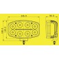 Driving light - Skyled - Jumbo Octan - Chrome - 9.6" - 24.5cm - Position light White/Amber - Driving Driving light - Skyled - Jumbo Octan - Chrome - 9.6" - 24.5cm - Position light White/Amber - Driving