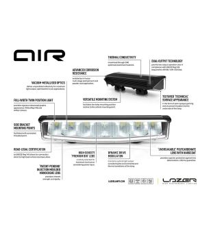 LED Lightbar - Lazer - Air 55 - 16.2" - 41.1cm - Positionslicht Weiß/Blau - Driving 