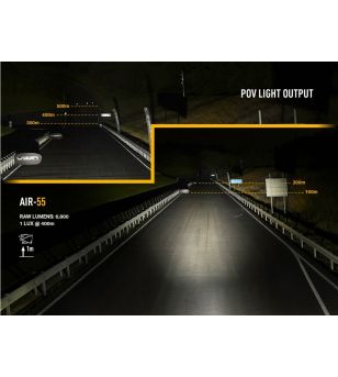 LED Light bar - Lazer - Air 55 - 16.2" - 41.1cm - Position light White/Green - 2 flash patterns - Driving