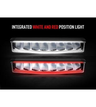 LED Light bar - Lazer - Air 55 - 16.2" - 41.1cm - Position light White/Red - 2 flash patterns - Driving