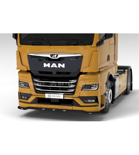 Stoßstangenbügel - Metec - F-liner - 5 weiße + 2 amber LEDs - Schwarz - MAN - TGX - 2020+