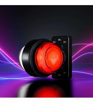 Markeringsljus - Strands - Viking - 2.8" - 7cm - Smoke - Röd - 12V-30V