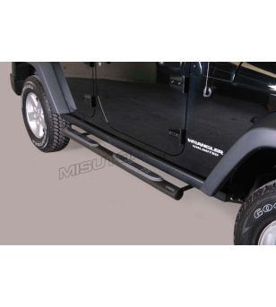 Seitenschutzbügel - Misutonida - Grand Pedana - Schwarz matt - Satz - Jeep - Wrangler - 2011+