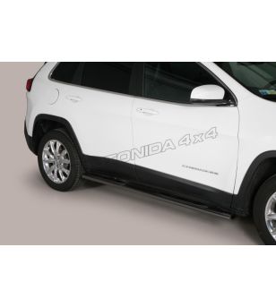 Sidorör - Misutonida - Grand Pedana - Oval - Svart Matt - Set - Jeep - Cherokee - 2014-2020