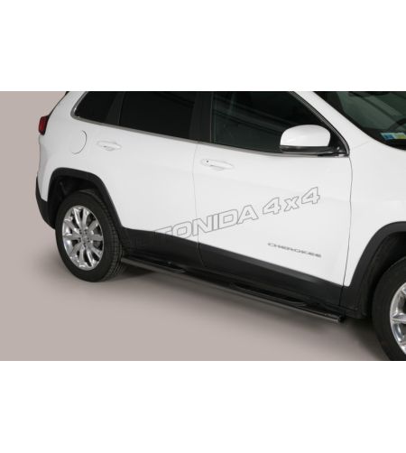 Sidorör - Misutonida - Grand Pedana - Oval - Svart Matt - Set - Jeep - Cherokee - 2014-2020