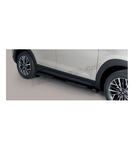 Sidebars - Misutonida - Grand Pedana - Oval - Zwart mat - Hyundai - Tucson - 2015-2018