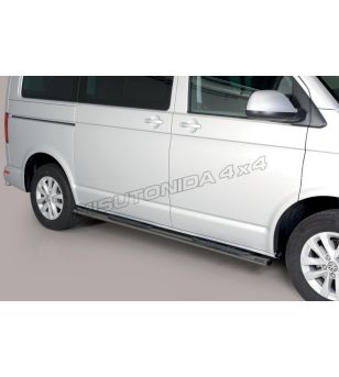 Sidebars - Misutonida - Grand Pedana - Oval - Zwart mat - Set - Volkswagen - Transporter - T6.1 - L1 - 2019-2023