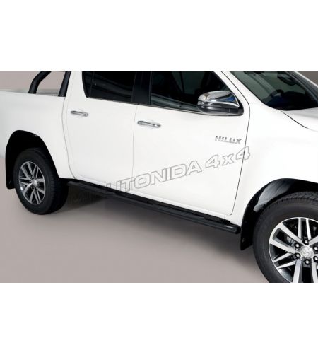 Seitenschutzbügel - Misutonida - Grand Pedana - Oval - Schwarz matt - Satz - Toyota - Hilux - Double Cab - 2016-2020