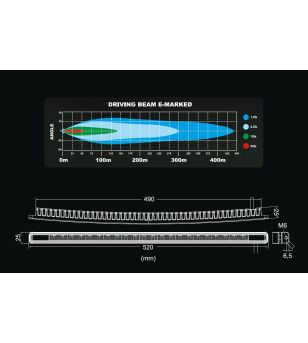 LED Lightbar - Ledson - Blade - 20.5" - 52cm - smoke - curved - Driving