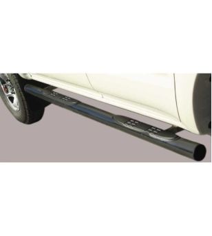 Sidebars - Misutonida - Grand Pedana - Zwart mat - Set - Toyota - Hilux - Double Cab - 2001-2005