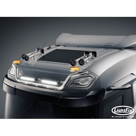 Dakbeugel - Lightfix - Sky-light - Voorbekabeld - Hoogglans RVS - DAF - XD/XF/XG - Sleeper High Cab - 2021+