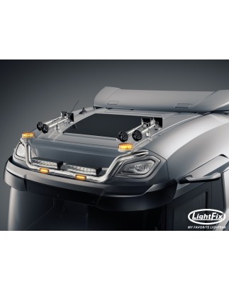 Dachbügel - Lightfix - Sky-light - Vorverkabelt - Hochglänzender Edelstahl - DAF - XD/XF/XG - Sleeper High Cab - 2021+