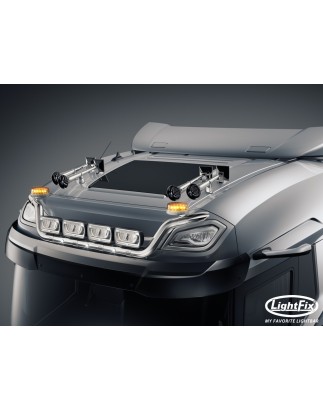 Dachbügel - Lightfix - Sky-light - Vorverkabelt - Hochglänzender Edelstahl - DAF - XD/XF/XG - Sleeper High Cab - 2021+