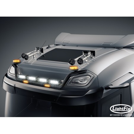 Dachbügel - Lightfix - Sky-light - Vorverkabelt - Hochglänzender Edelstahl - DAF - XD/XF/XG - Sleeper High Cab - 2021+
