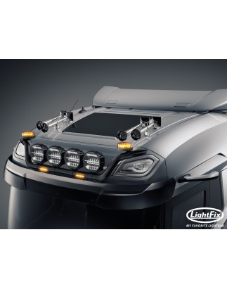 Dachbügel - Lightfix - Sky-light - Vorverkabelt - Hochglänzender Edelstahl - DAF - XD/XF/XG - Sleeper High Cab - 2021+