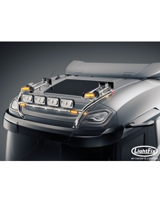 Roof bar - Lightfix - Sky-light - Prewired - High gloss stainless steel - DAF - XD/XF/XG - Sleeper High Cab - 2021+