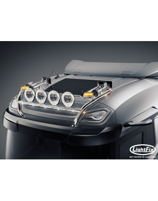 Roof bar - Lightfix - Sky-light - Prewired - High gloss stainless steel - DAF - XD/XF/XG - Sleeper High Cab - 2021+