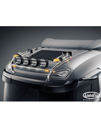 Dachbügel - Lightfix - Sky-light - Vorverkabelt - Hochglänzender Edelstahl - DAF - XD/XF/XG - Sleeper High Cab - 2021+