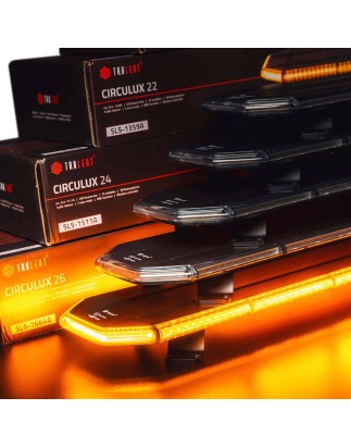 LED Warning lightbar - Tralert - Circulux - 26 - 65.5" - 166.4cm - Smoke - incl Wireless Controller - 18 flash patterns - Amber - R65-2 - 12V-24V