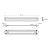 LED-Lichtwarnbalken - Tralert - Circulux - 26 - 65.5" - 166.4cm - Smoke - inkl. Funk-Controller - 18 Blitzmuster - Amber - R65-2 - 12V-24V