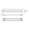 Blixtljusramp - Tralert - Circulux - 24 - 59.5" - 151.1cm - Smoke - inkl. trådlös styrenhet - 18 blixtmönster - Bärnsten - R65-2 - 12V-24V -