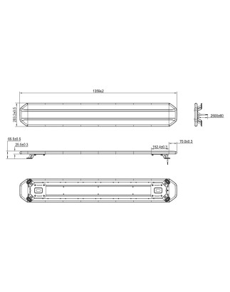 Flitslampbalk - Tralert - Circulux - 22 - 53.5" - 135.9cm - Smoke - incl Draadloze Controller - 18 flitspatronen - Amber - R65-2 - 12V-24V