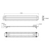 Blixtljusramp - Tralert - Circulux - 22 - 53.5" - 135.9cm - Smoke - inkl. trådlös styrenhet - 18 blixtmönster - Bärnsten - R65-2 - 12V-24V -